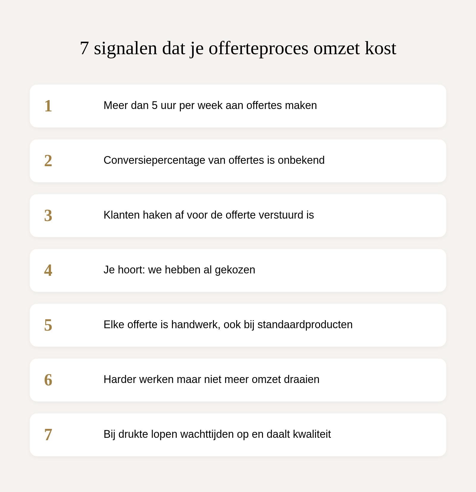 Offerteproces infographic